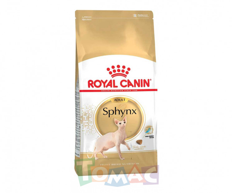 Корм Royal Canin Sphynx Adult для сфинксов старше 1 года, 2 кг.