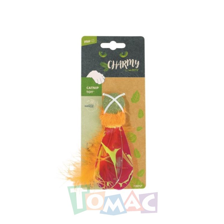 M-PETS Игрушка для кошек с кошачьей мятой CHARMY светлячок, цвет оранжевый