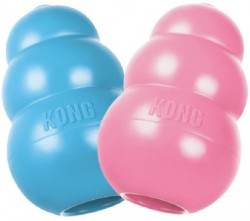 KONG Puppy игрушка для щенков классик S 7x4 см маленькая цвета в ассортименте: розовый, голубой
