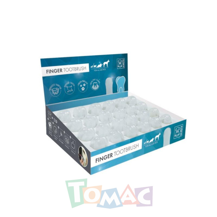 M-PETS Зубная щетка-напальчник Finger Toothbrush 360 C силиконовая, 1 шт.