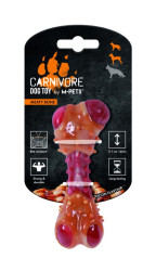 Игрушка для собак Карнивор кость, вкус бекона, красная, M-Pets