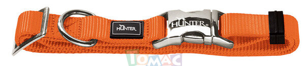 Hunter ошейник для собак ALU-Strong M (40-55 см) нейлон с металлической застежкой оранжевый