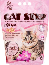 Наполнитель для кошек CAT STEP Tofu Lotus комкующийся, растительный 6 л.