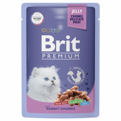 Brit Premium влажный корм для котят кролик в желе 85 г.
