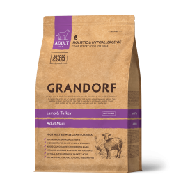 Сухой корм для взрослых собак GRANDORF для крупных пород с ягненком и индейкой 10 кг