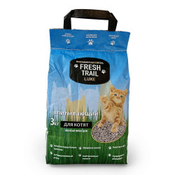 Наполнитель для кошачьего туалета Fresh Trail Luxe впитывающий для котят, 3 кг.