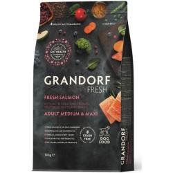 Беззерновой сухой корм GRANDORF FRESH с лососем и бататом для взрослых собак средних и крупных пород Dog Adult MED&MAXI Salmon&Sweet Potato 10 кг.