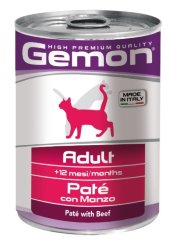 Gemon Cat консервы для кошек паштет говядина 400г