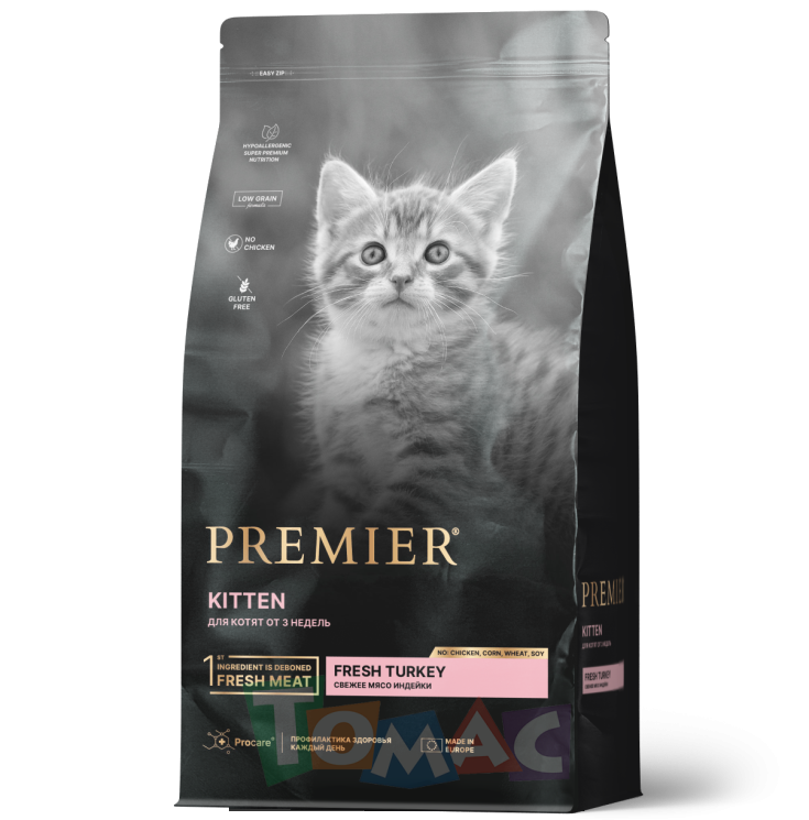 Корм для котят Premier, свежая индейка 400 г.