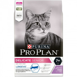 Корм Purina Pro Plan для кошек старше 7 лет с чувствительным пищеварением или особыми предпочтениями в еде, с высоким содержанием индейки, 400 г.