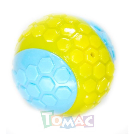 Жевательная игрушка для собак Nems мяч двухцветный с пищалкой и погремушкой 6,5 см. 