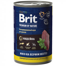 Brit Premium by Nature консервы с индейкой для щенков всех пород 410 г.
