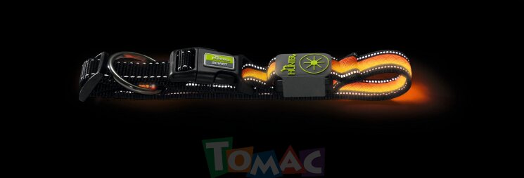 Hunter LED Ошейник Manoa Glow M (50-55)/2,5 оранжевый