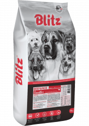 Blitz Sensitive с говядиной и рисом сухой корм для взрослых собак всех пород 15 кг.