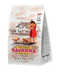 SAVARRA KITTEN/ Гипоаллергенный корм для котят от 1 месяца до 1 года (индейка/рис) / 0,4 кг
