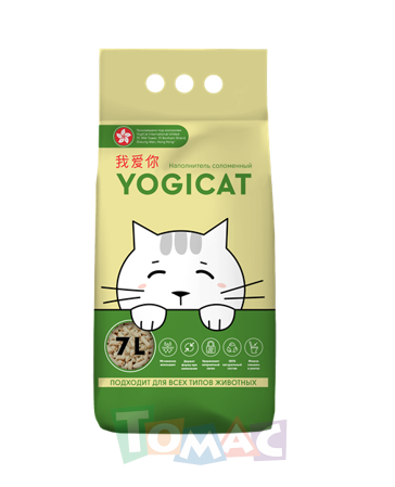 Соломенный впитывающий наполнитель YOGICAT 7 л.