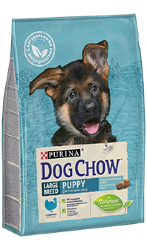 Корм PURINA® DOG CHOW® Lagre Breed Puppy с индейкой для щенков крупных пород, 14 кг.