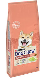 Корм для собак с чувствительным пищеварением DOG CHOW® Adult с лососем (1-9 лет), 14 кг. 