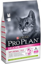Корм PRO PLAN® Delicate для кошек с чувствительным пищеварением, ягненок, 1,5 кг.