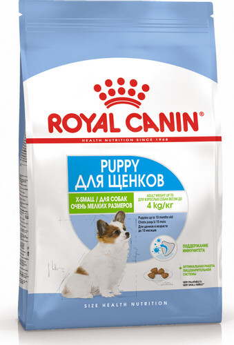 Корм сухой Royal Canin "X-Small Puppy", для щенков миниатюрных размеров от 2 до 10 месяцев, 500 г