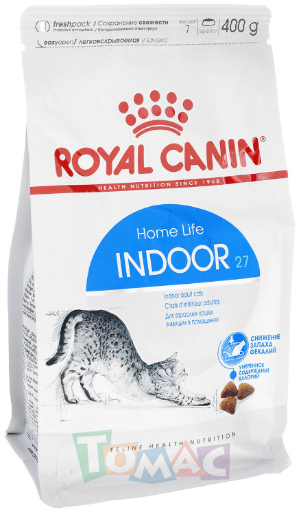 Корм сухой Royal Canin "Indoor 27", для кошек в возрасте от 1 года до 7 лет, живущих в помещении, 400 г. 