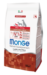 Monge Dog Speciality Mini корм для щенков мелких пород ягненок с рисом и картофелем  800г