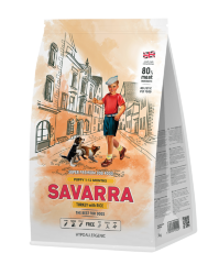 SAVARRA PUPPY / Гипоаллергенный корм для щенков всех пород (индейка/рис) / 1 кг.