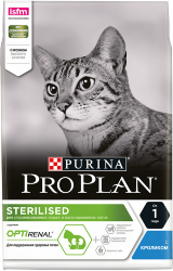 Корм PRO PLAN Sterilised для стерилизованных кошек, с кроликом, 3 кг.