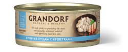 Влажный корм Grandorf Куриная грудка с креветками для взрослых кошек 70 г.