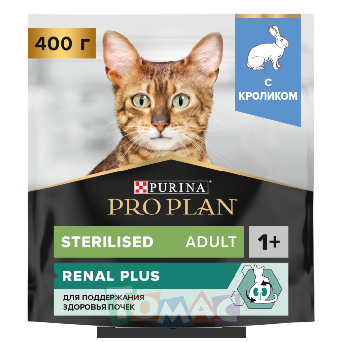 Корм PRO PLAN Sterilised для стерилизованных кошек, с кроликом, 400 г.