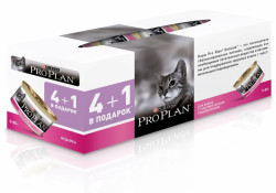 Промопак 4+1: Влажный корм Pro Plan® Delicate для кошек с чувствительным пищеварением, индейка, банка, 5х85 г 