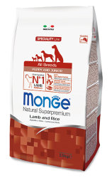 Monge Dog Speciality Puppy&Junior корм для щенков всех пород ягненок с рисом и картофелем  2,5 кг