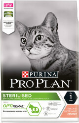 Корм PRO PLAN Sterilised для стерилизованных кошек, с лососем, 400 г.