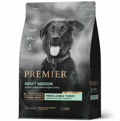 PREMIER LOW GRAIN DOG ADULT MEDIUM LAMB & TURKEY низкозерновой для взрослых собак средних пород с ягненком и индейкой 1 кг.