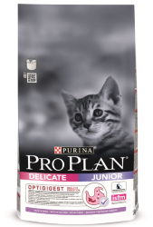 Корм PRO PLAN Junior Delicate для котят с чувствительным пищеварением, с индейкой, 1,5 кг.