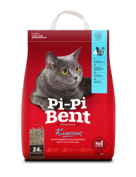 Наполнитель "Pi-Pi-Bent Классик" комкующийся для туалета кошек  10 кг.