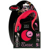 Flexi рулетка New Classic М (до 20 кг) 5 м трос красная