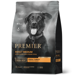 PREMIER LOW GRAIN DOG ADULT MEDIUM TURKEY низкозерновой для взрослых собак средних пород с  индейкой 3 кг.