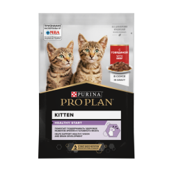 Влажный корм PRO PLAN® HEALTHY START для котят, с говядиной в соусе, 85 г