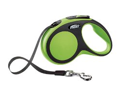 Flexi рулетка New Comfort S (до 15 кг) лента 5 м черный/зеленый