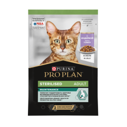 Влажный корм PRO PLAN® Sterilised MAINTENANCE для взрослых стерилизованных кошек с индейкой в желе, 85 г