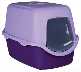 Туалет для кошек Vico с крышкой, 40 × 40 × 56 см, фиолетовый/лиловый