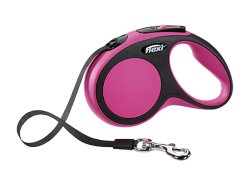 Flexi рулетка New Comfort S (до 15 кг) лента 5 м черный/розовый