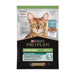 Влажный корм PRO PLAN® Sterilised MAINTENANCE для взрослых стерилизованных кошек с океанической рыбой в соусе, 85 г